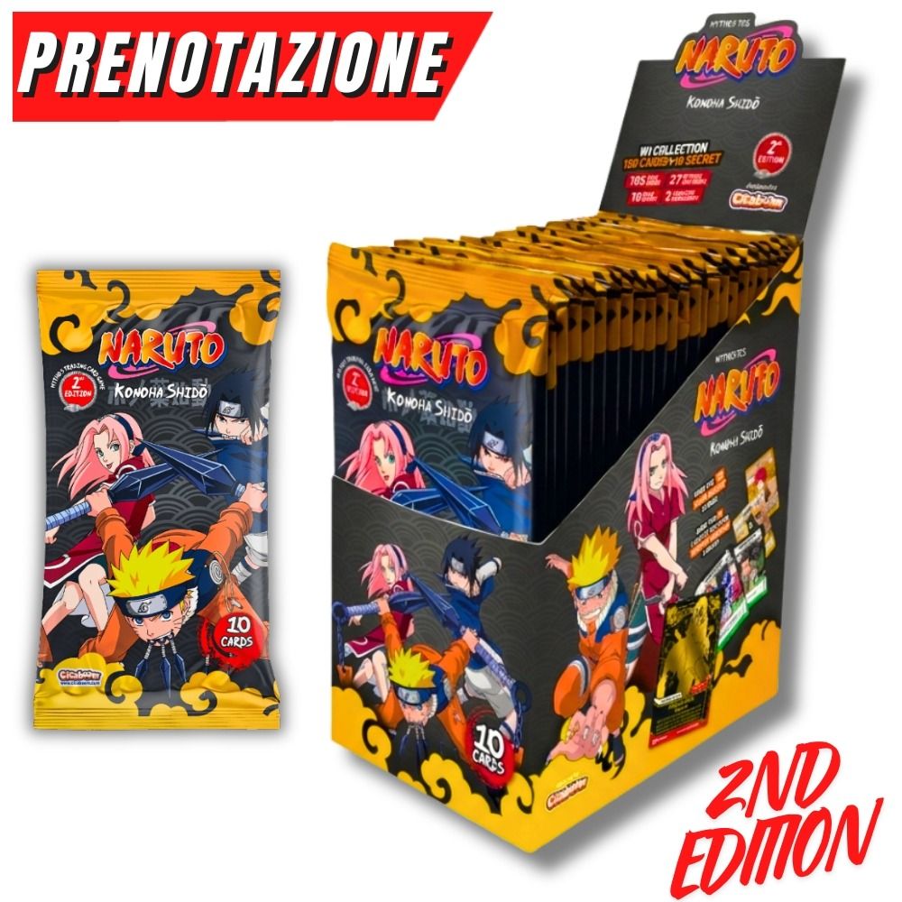 PRE-ORDER Naruto Mythos | Display TCG bustine - Edizione Inglese - 2 edition (24 pezzi)